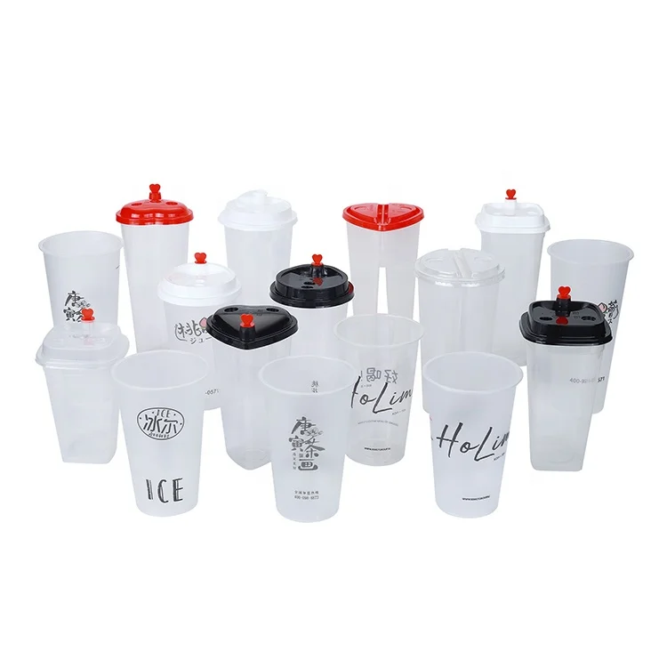 Plastic PP Injection Drinking Cup Plastic Bubble Cup Custom logo printing