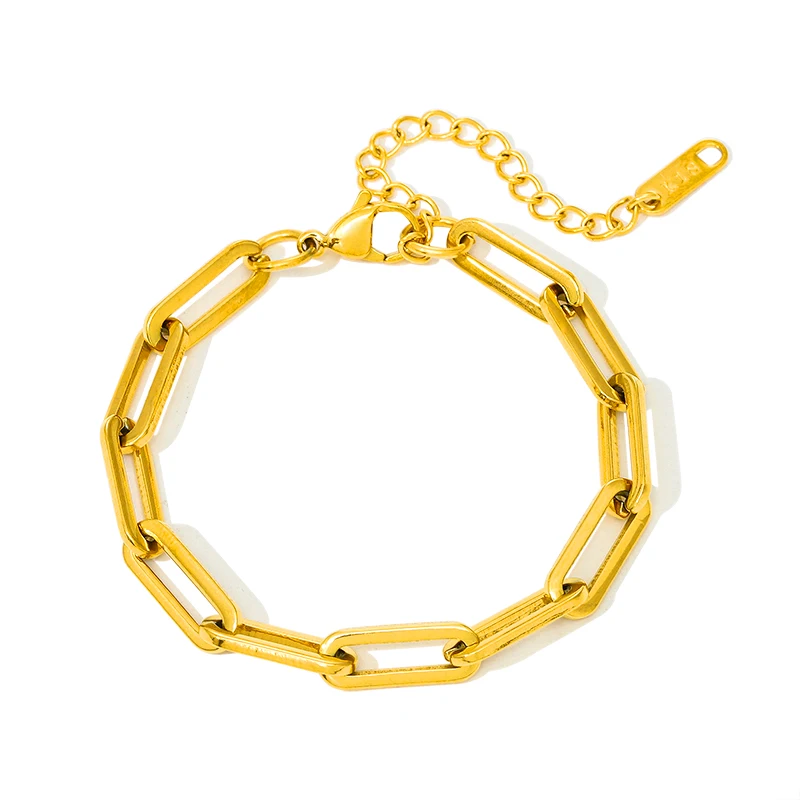 MICCI Wholesale Custom Wide Thick Belt Chain Bracelet Women 18K Gold Plated Stainless Steel Inspired Woven Mesh Bracelet