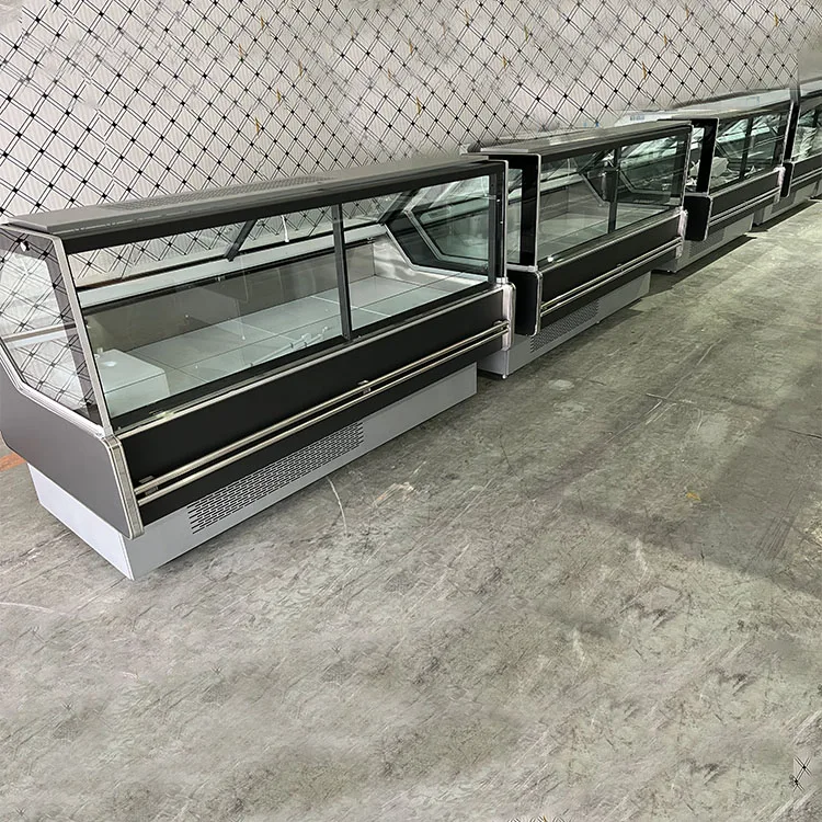 Customized Service Counter Meat Display Chiller Butcher Meat Refrigerator Supermarket Meat Display Refrigerator Showcase