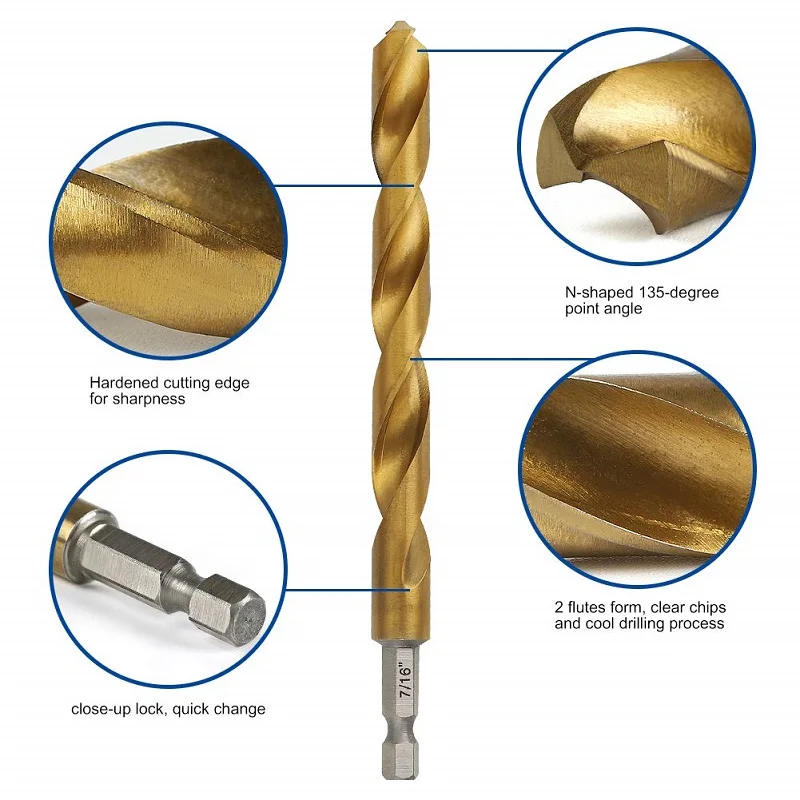 Hot Sale 230pcs Lot Titanium Step Drill Bits HSS Power Tools HSS Metal Drilling