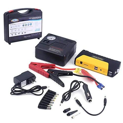 Emergency Tools 16800mAh Power Bank Jumper Car Jump Starter Air Pump Portable 12V Car Jump Starter With Compressor