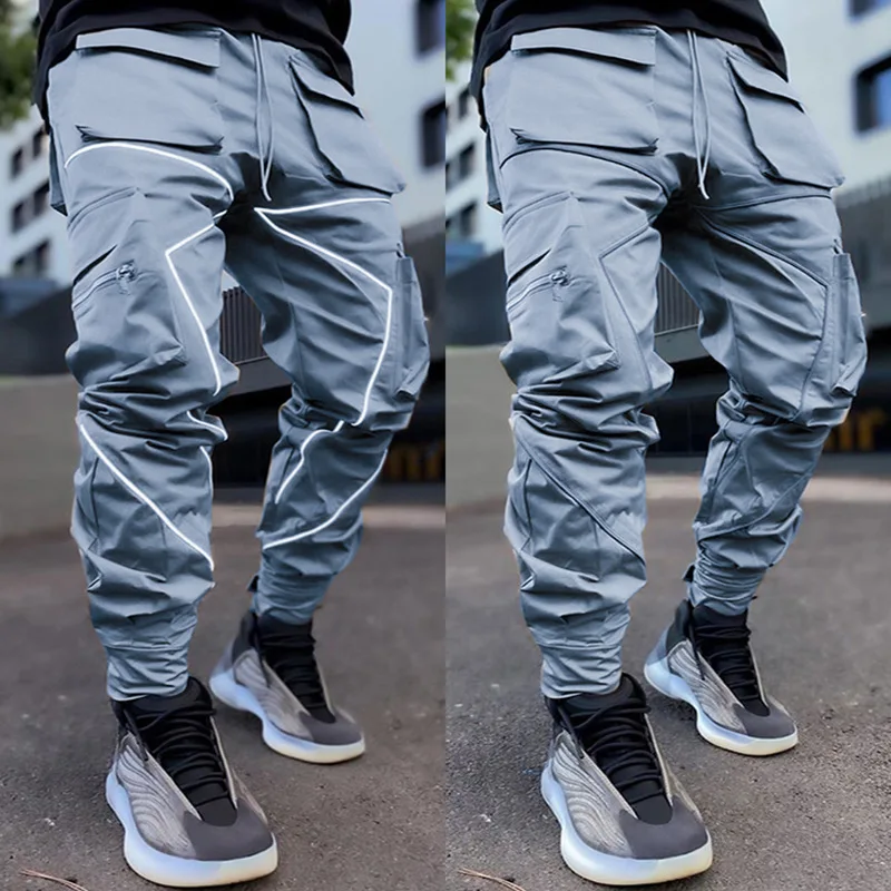 Custom fashion Casual wholesale tracked pants 100% cotton relictive sportswear oversize gym mens jogger cargo sweatpants