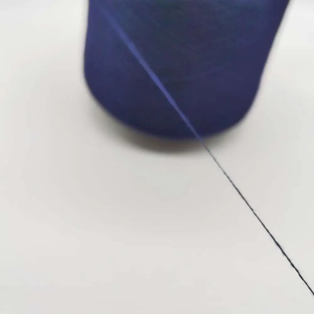 
28S/2 Colored spun 75 polyester 25 PBT knitting yarn weaving yarn 100% polyester cheap core spun yarn made in China 