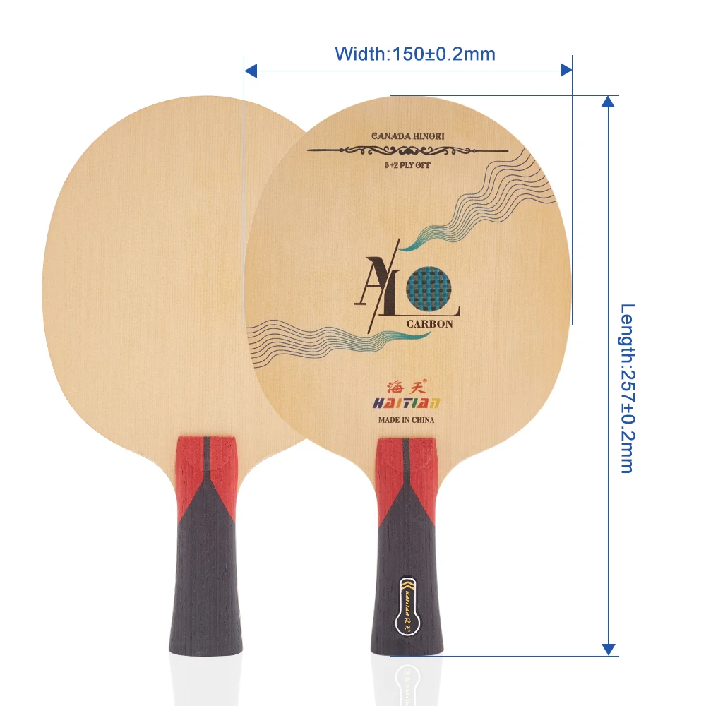 wooden carbon fiber table tennis blade light weight good control ping pong blade
