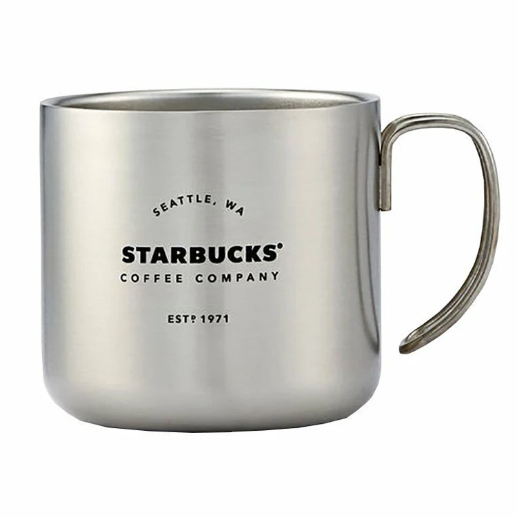 
steel travel custom logo water 14oz Star bucks home use solid stainless steel cold beer wine coffee mug 