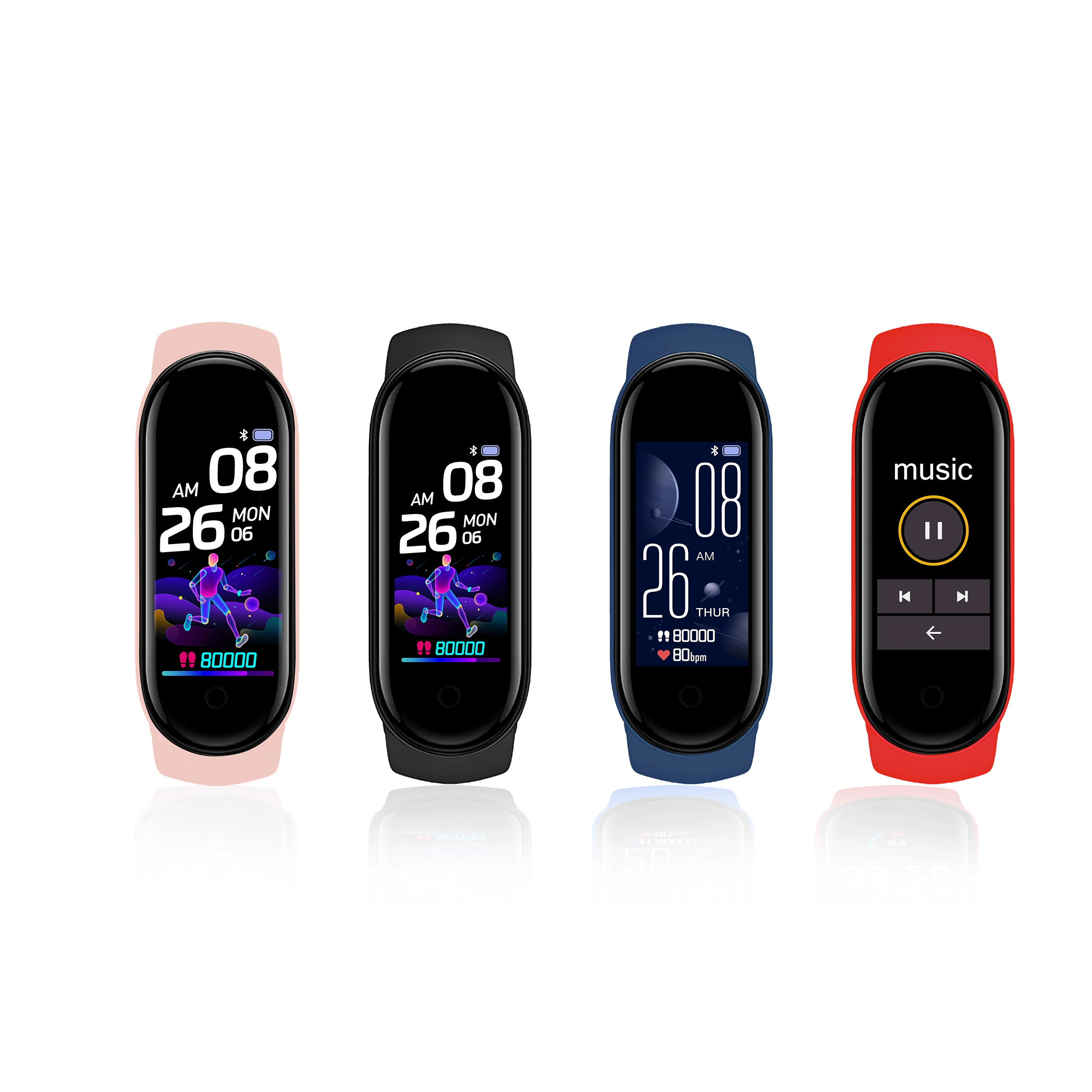 Фитнес-трекер Mi Band 5 глобальная версия новейший цветной экран умный Браслет монитор сердечного ритма водонепроницаемый спортивный смарт-браслет