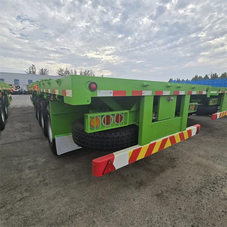 Factory Direct Selling Flat Plate Half Trailer 40 Feet 60 Ton Flat Transport Trailer for Sale