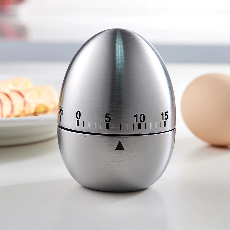 Creative Fruit Egg Shaped Stainless Steel Kitchen Timer 60 Minutes Countdown Mechanical Reminder Timers For Cooking