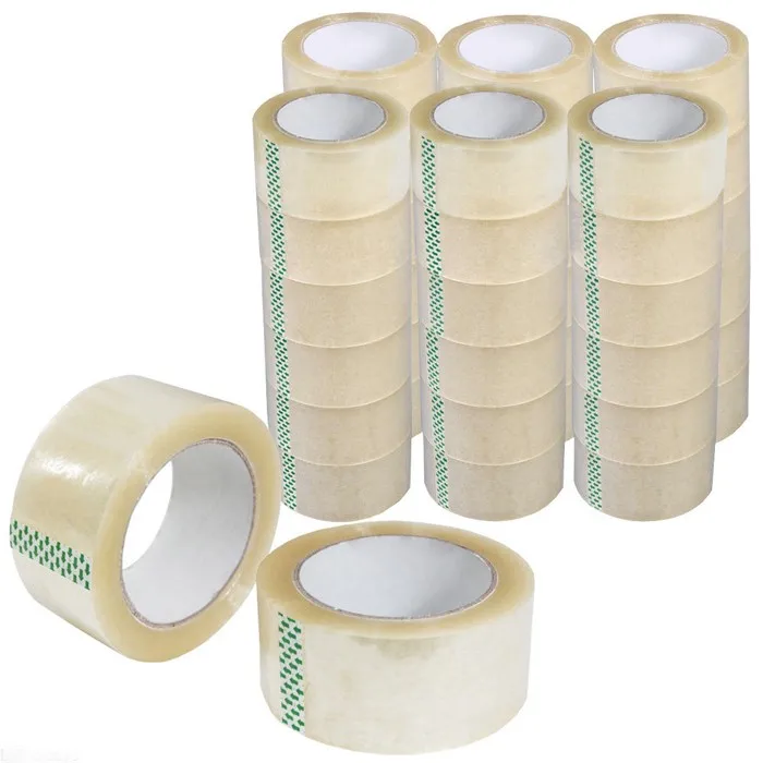 cinta de embalaje transparent and brown tape bopp packing clear adhesive tape