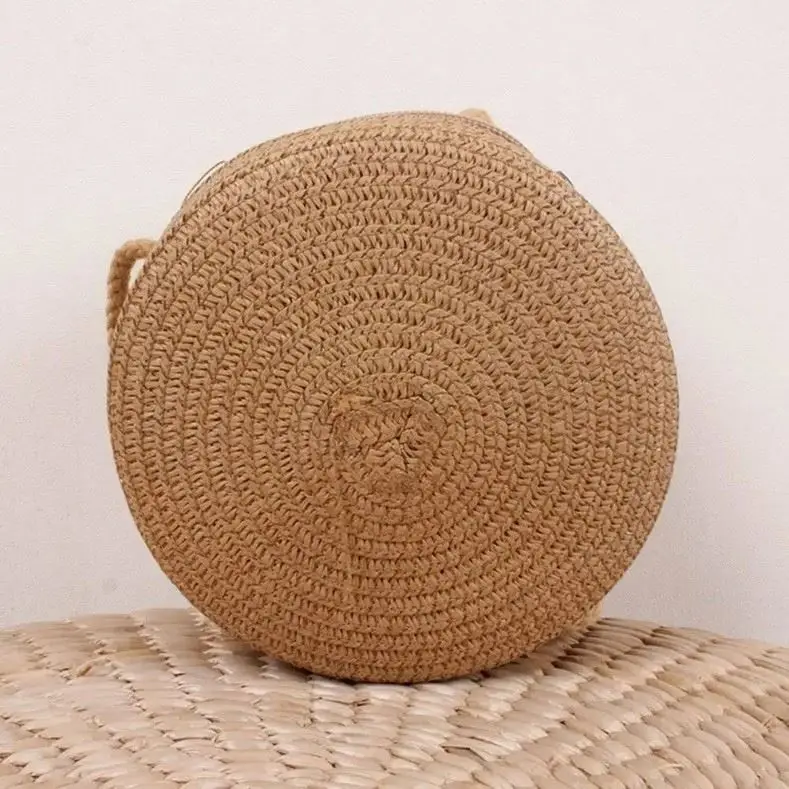 Boho Bag Bali Knit Reed Jute Tote Lace Rag Bags Hemp Straw Woven Weave Cross Cloud Color Hand Heart Large Purse Retro Round