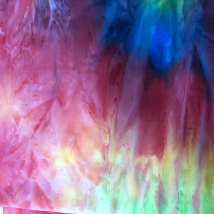 New Fashion suppliers tie dye fabric jersey polyester fabric roll techno stretch polyester spandex fabric