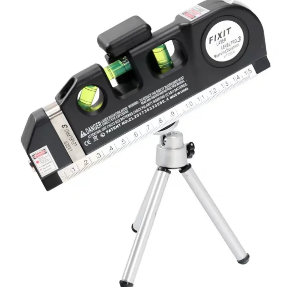 Multipurpose Measure Laser Rangefinders 8FT Laser Level Scale Horizon Vertical Measure Standard and Metric Ruler