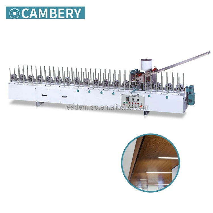 Aluminum profile wrapping machine/profile packing machine EVA hotmelt glue veneer profile wrapping machine
