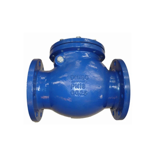 DIN ductile iron weighted flange swing check valve