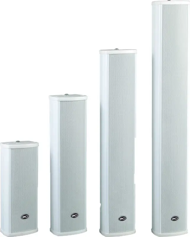 ITC PA Sound Column Outdoor Waterproof Speakers 100V white Column Array Speakers