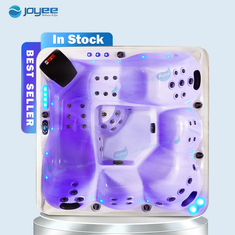 JOYEE Luxury Hot Tubs Jaccuzi Outdoor Spa 5 Person Hidromasaje Square Soaking Jaccuzi outdoor whirlpool pool outdoor spa bath