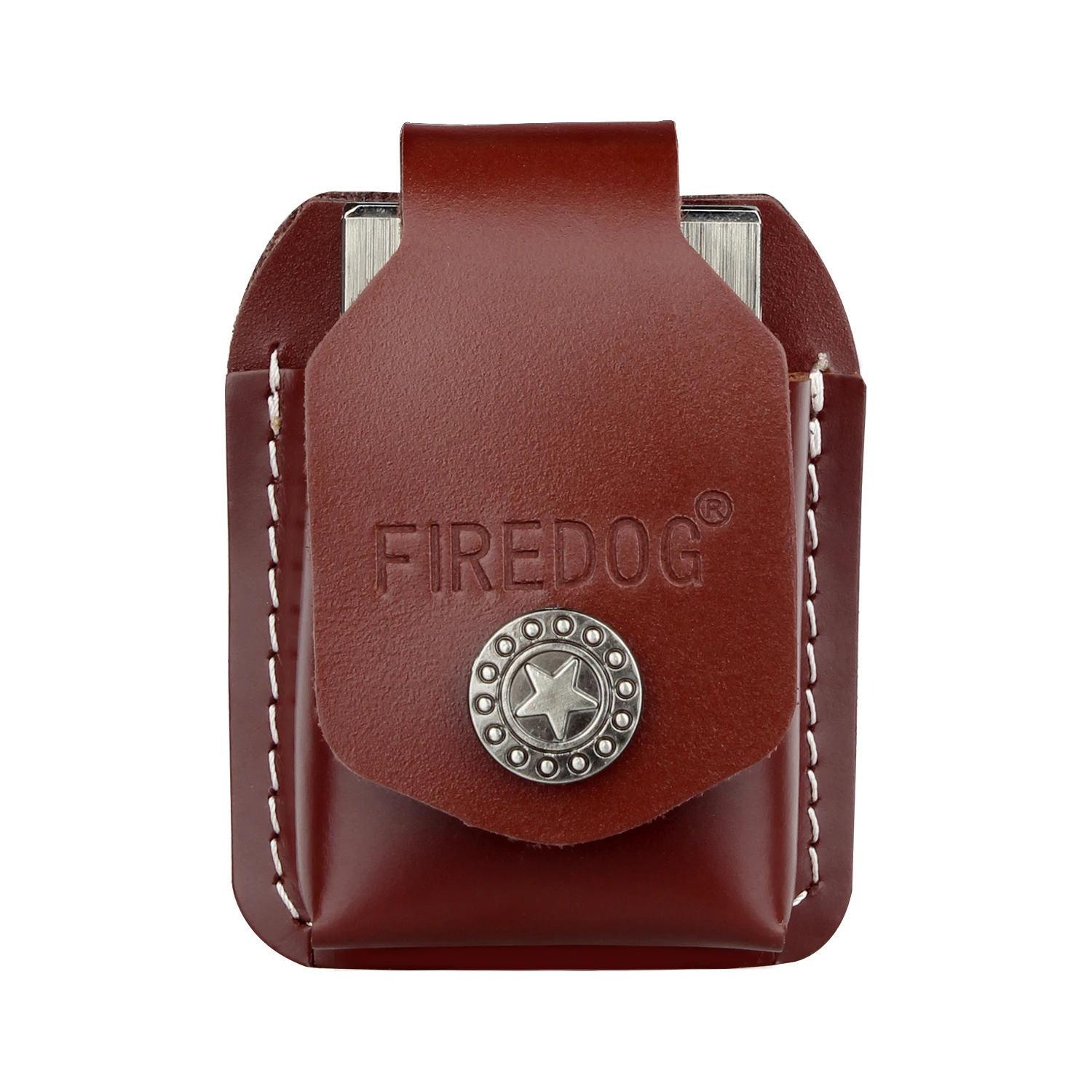 Cigarette Lighter Case Pouch Genuine Leather Gas Lighter Holder with Belt Loop