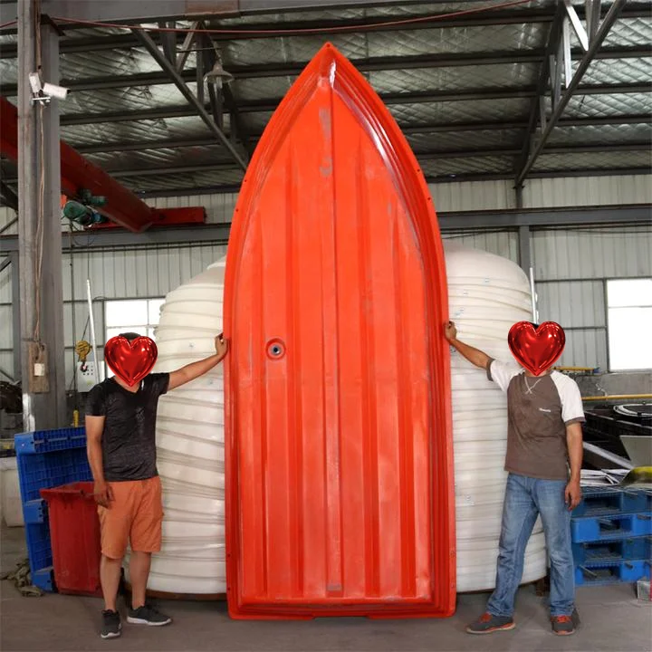 Roto mold cheap plastic rowing fishing kayak boat with motor for sale