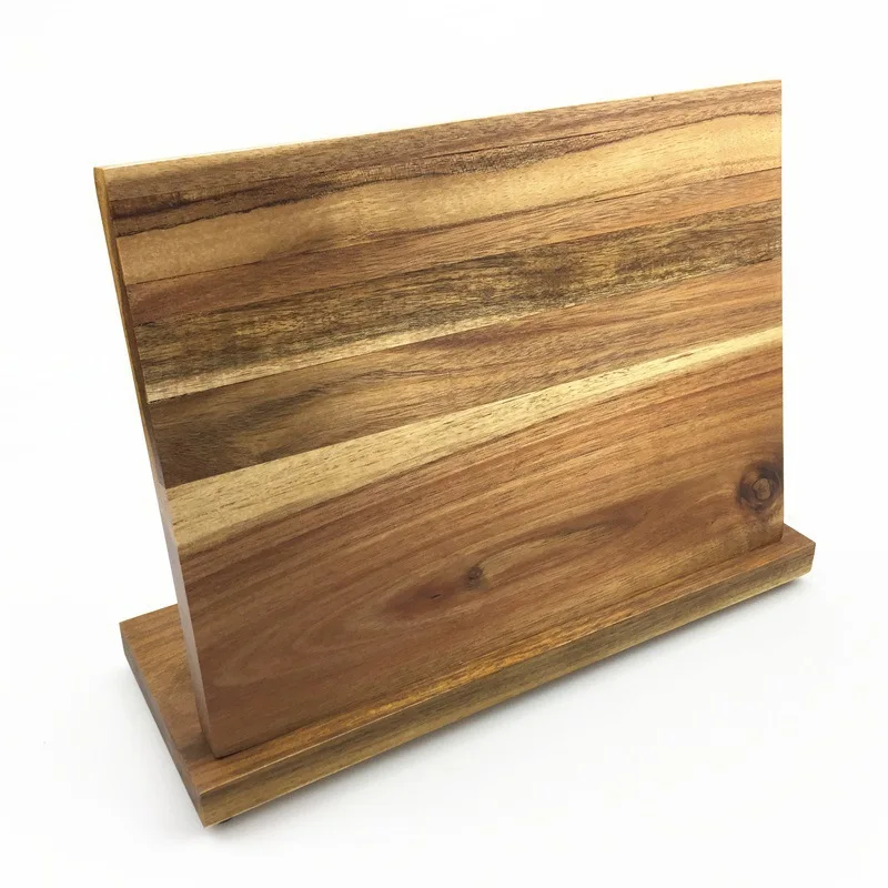 Wooden Magnetic Knife Block Holder Rack Double-Sided Magnetic Stands Multifunctional Storage Knife Holder