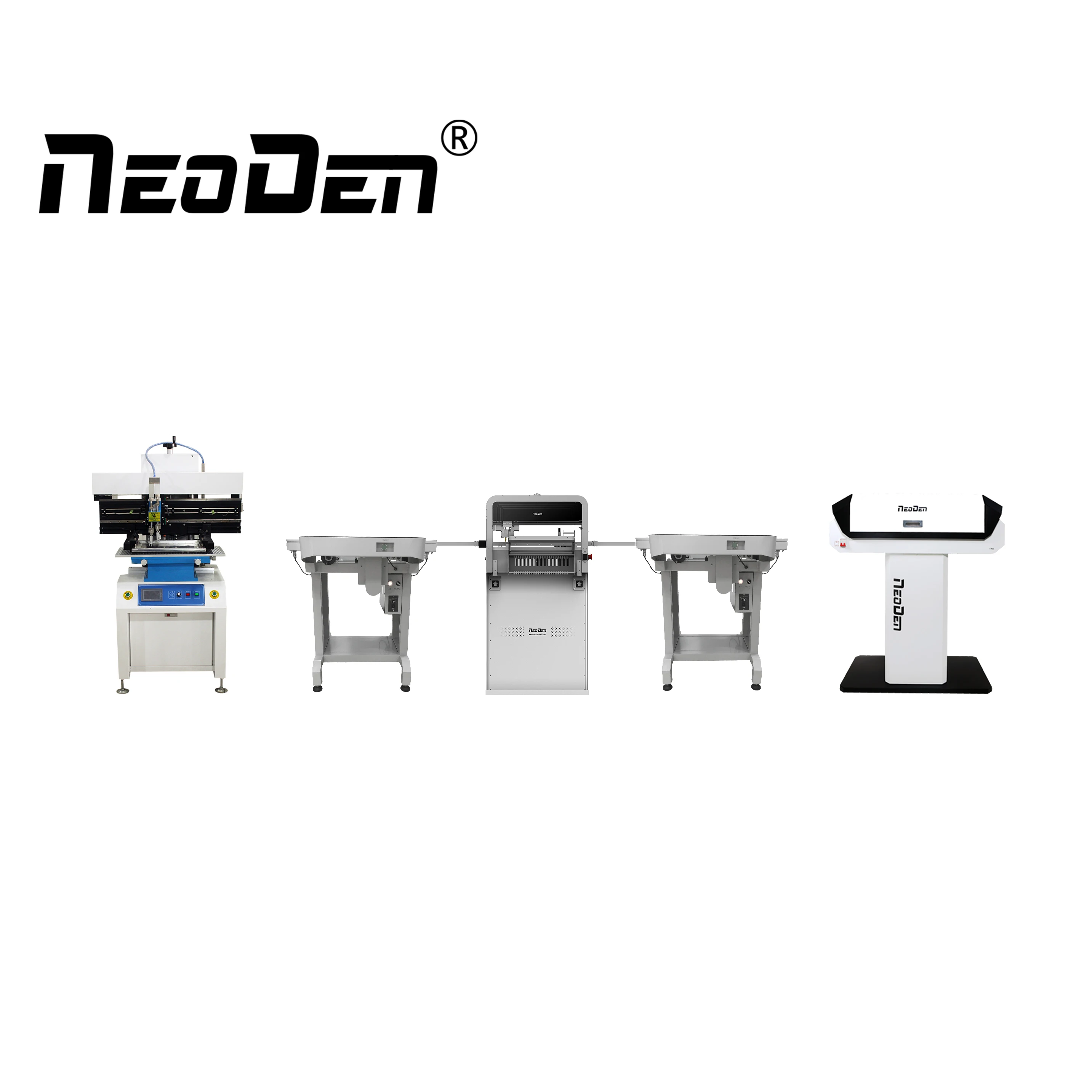 Полуавтоматическая SMT производственная линия машина для сбора и разместки NeoDen4 Трафаретный принтер YS350 духовка заправки IN6 конвейер печатной платы