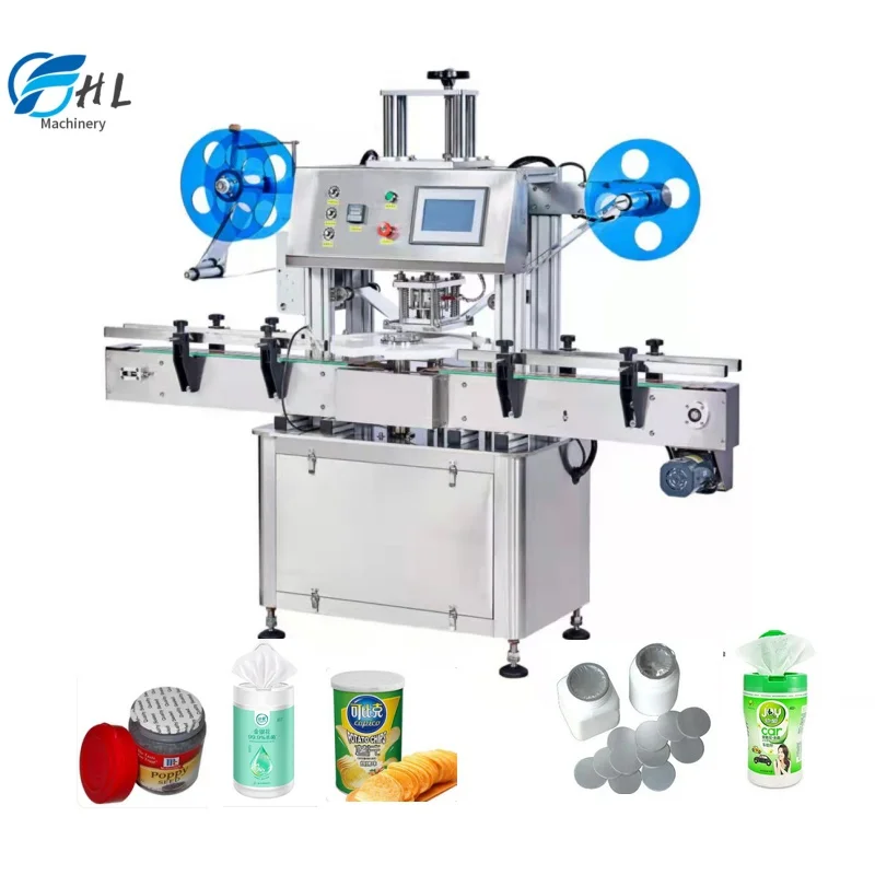 Haolian Rotary Aluminum foil cup sealing machine for plastic jar