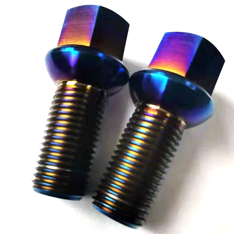 Best price custom logo Titanium lug bolts M14X1.5 Titanium Ball Seat Wheel Bolt