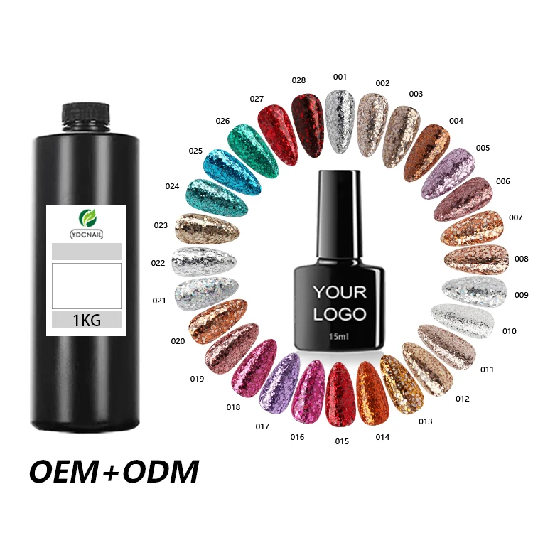 OEM ODM free sample mixcoco gel polish nail gel polish glitter 1KG 5KG 10KG