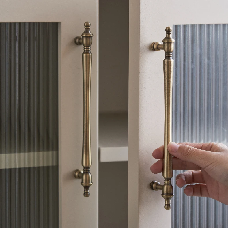 French Style/Bronze Brass Cabinet Door Handles and Knobs Antique Drawer Pulls Vintage Kitchen Cupboard Handle C-5219