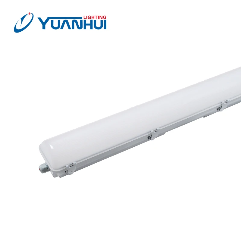 Good Price Garage Warehouse Use Linkable LED Triproof Linear Light Premium Luminous Steel Milky
