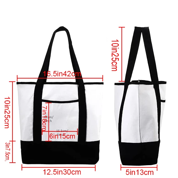 12 ounce 16 ounce 18 inch  Thick Plain Recycled  Blank Eco Friendly Handbag Canvas Beach Bag Cotton Canvas Tote Bag