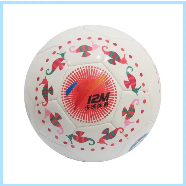Printed logo leather machine stitched foot ball machine ball
