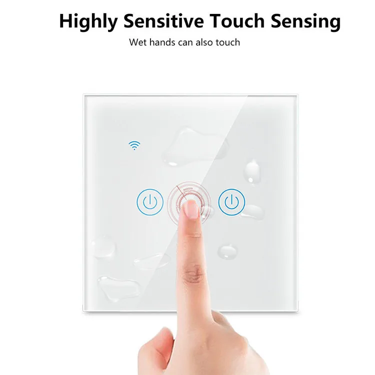 Сенсорная стеклянная панель настенная с поддержкой Wi-Fi и голосовым управлением