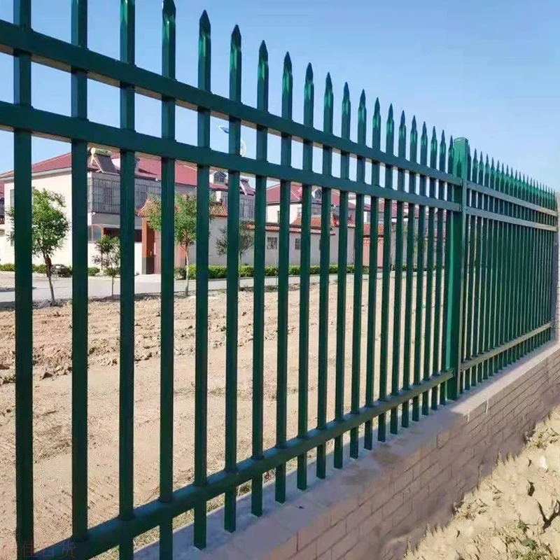 Decorative Low Price High Quality ISO9001Home Garden Wrought Iron Fence Metal Steel Fence