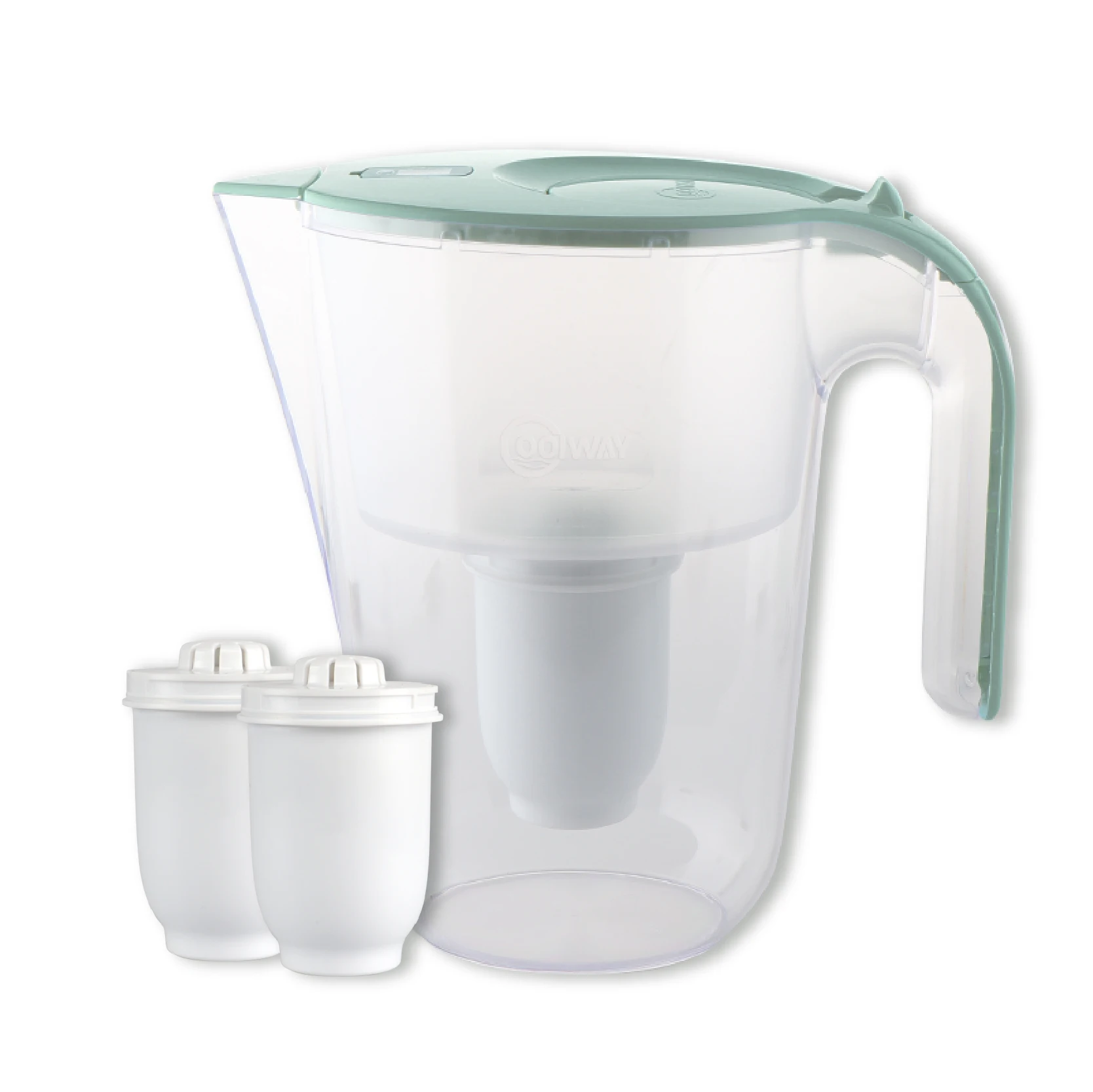 aqua water purifier  filter jug glass  with replacement filters for pitchers