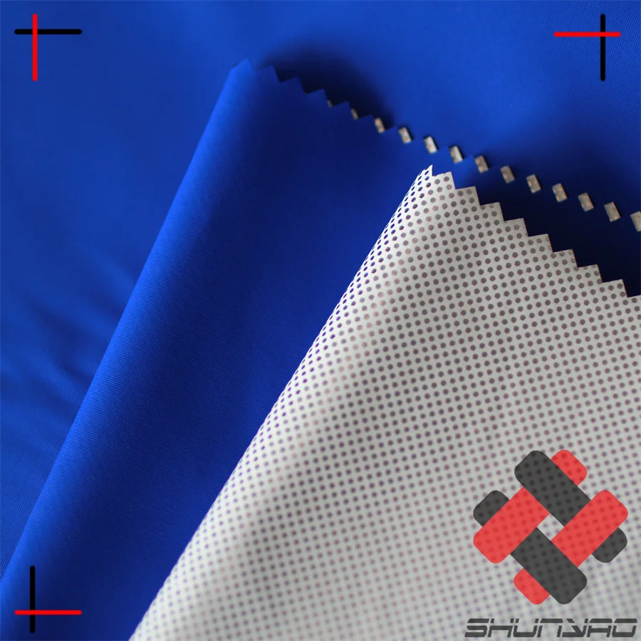 waterproof and breathable and heat reflective nylon taslan hipora fabric for hardshell jacket and gloves