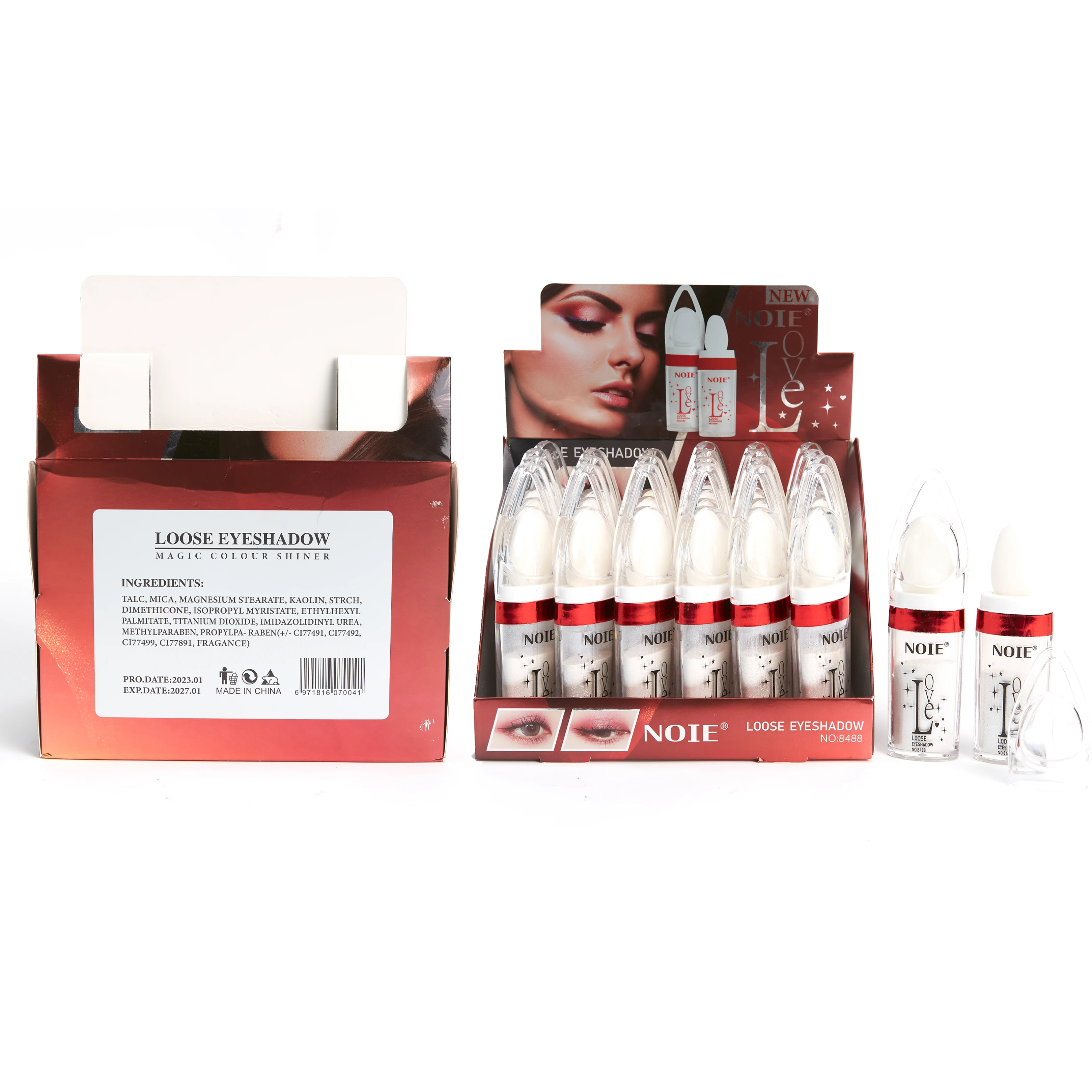 Wholesale Single Eyeshadow Packaging Loose Glitter Liquid Eyeshadow Sequins Shimmer Cosmetic Liquid Eyeshadow