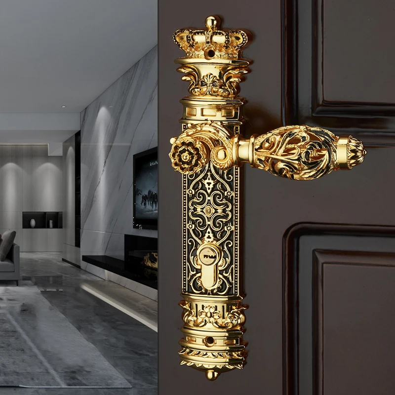 [Zinc Alloy]Good quality silent style lock handle for interior door