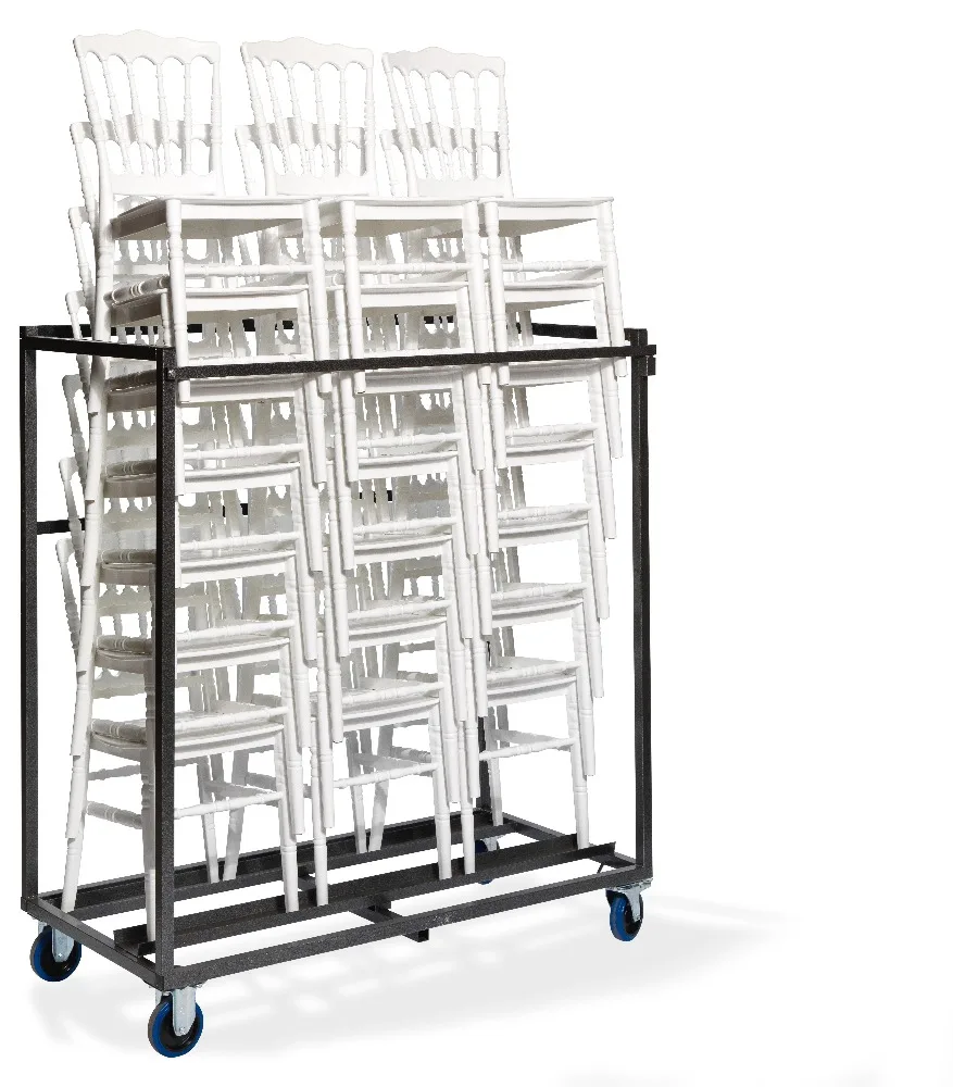 Stackable Stackchair Chair Trolley Furniture Metal Hammerite Powdercoating 30 Chairs Chiavari Chair Napoleon