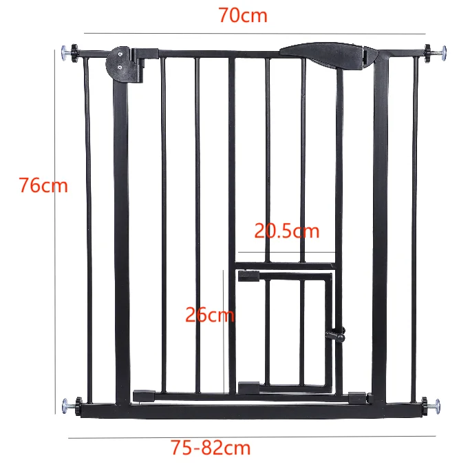 Durable Home Baby Safety Barrier Child Safety Gates with Small Pet Door Baby Gate Fence for Stairs Baby Supplies
