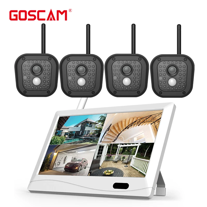 300m wireless no need network ip67 waterproof cctv camera system with monitor