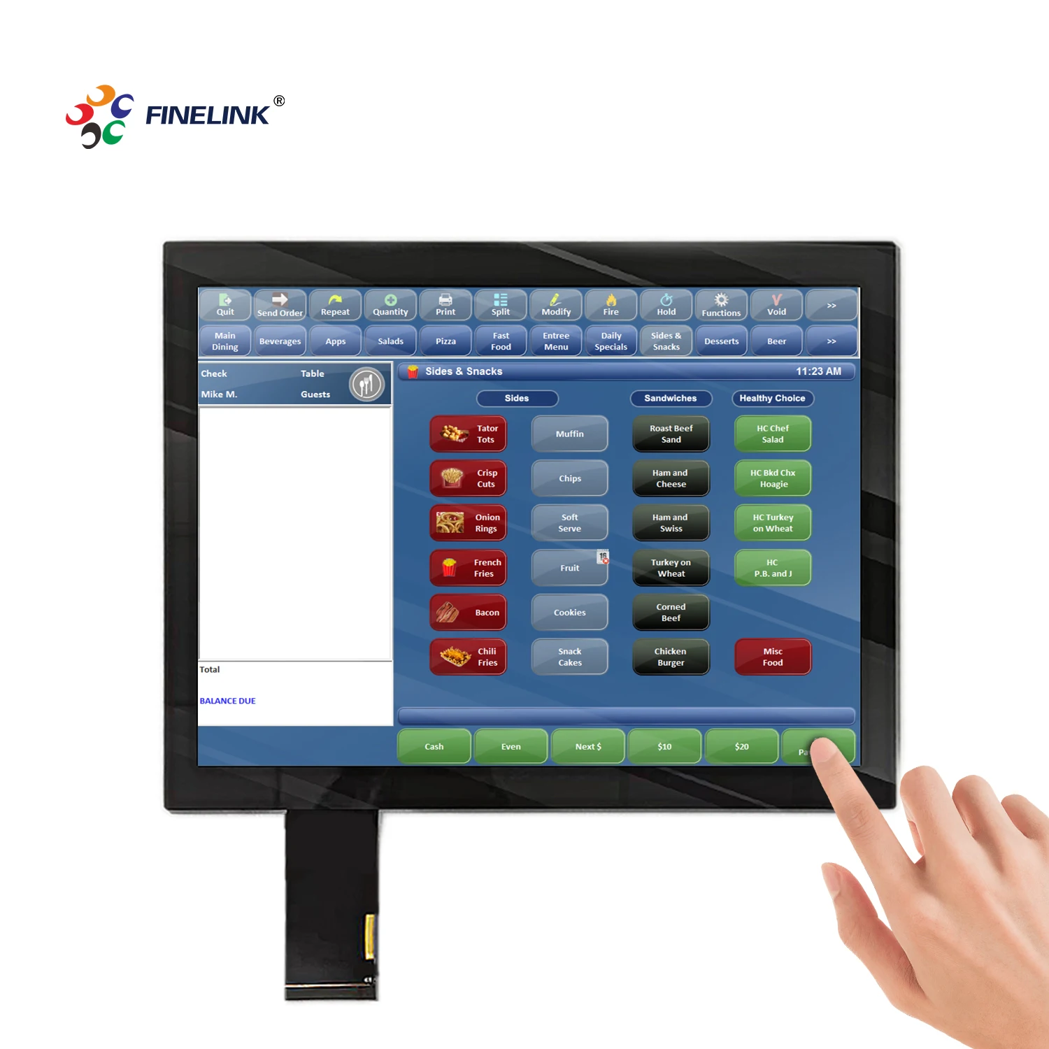 FINELINK PC Panel Touch Screen Manufactory 12.1 Inch G+G Industrial computer monitor Touch Panel Capacitive