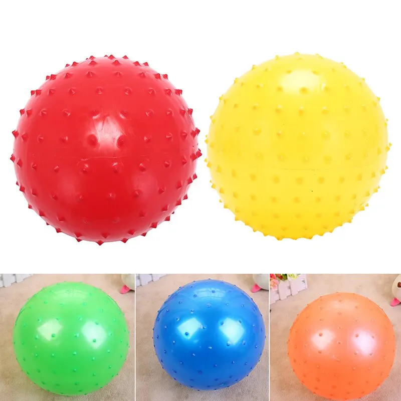 1 Pack 22cm Fun Massage Baby Soft Ball Sensory Beach Play Inflatable Ball Toys Funny Toys for Kids