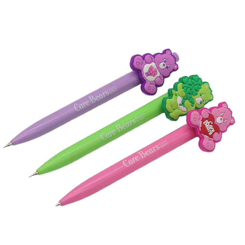 Zeamor Cute Automatic Pencils Logo High Quality Branded Cartoon PVC Clip Custom Mechanical Pencil For Children Kids Girls School