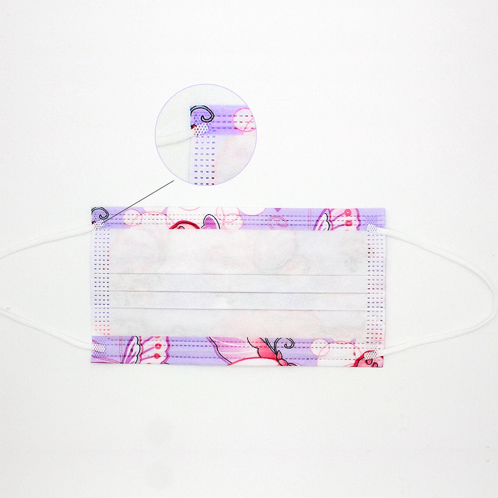 Hot Sale Custom Print Kids Face Mask 3 Ply Non-woven Fabric Mask Children Disposable Facemask Disposable Medical Face Mask