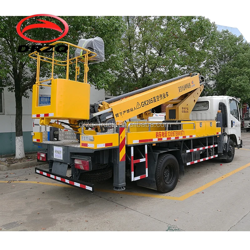 Chinese factory low price crane 20m 10m 14m platform hand truck aerial platform truck with bucket for sale