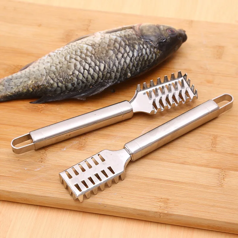 Creative Stainless Steel Fish Scale Ccraper Multifunctional Stainless Steel Fish Scraper Portable Kitchen fish Scale Remover
