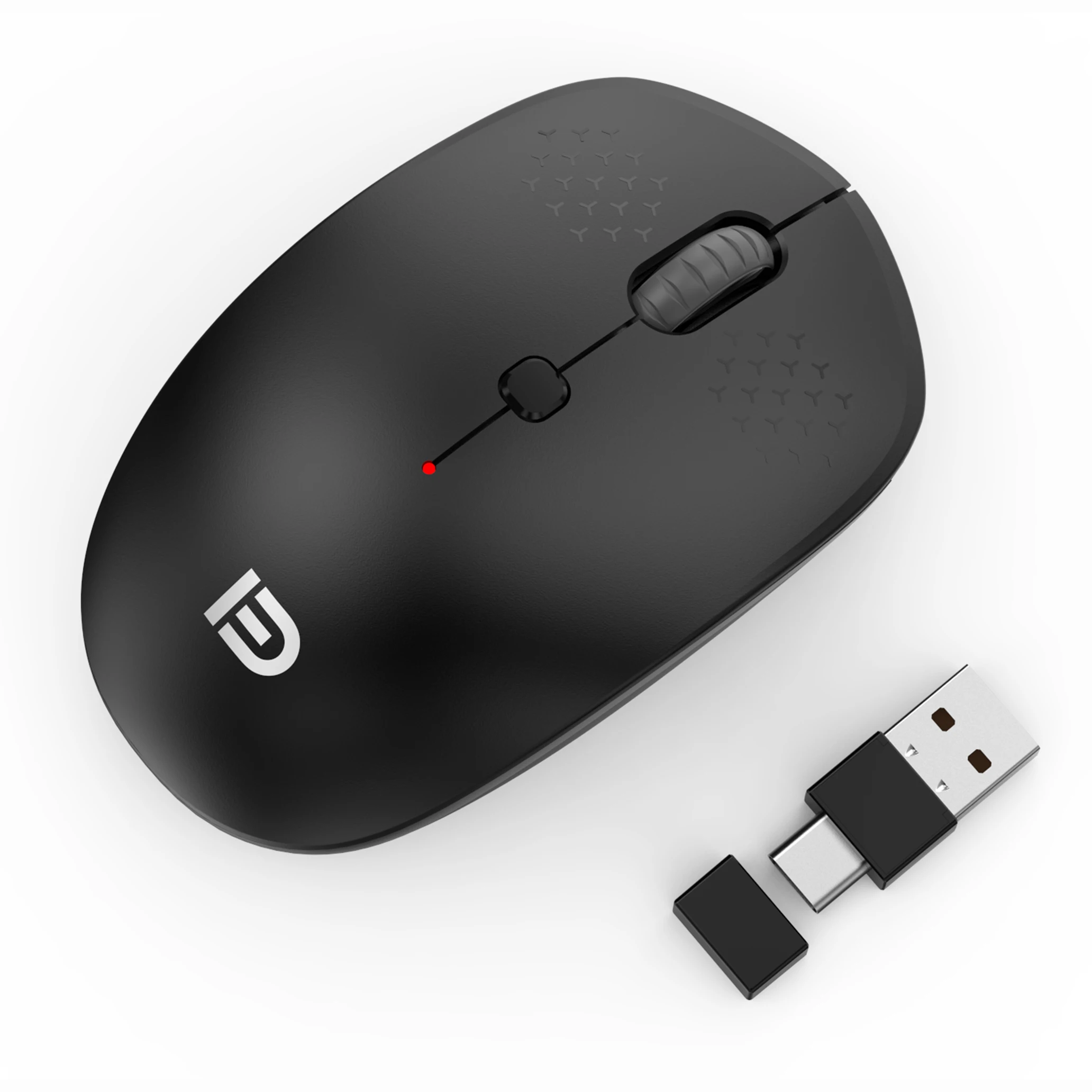 2.4g Usb Drivers Silent Mute Optical Rechargeable Wireless Blue Tooth Mouse For Laptop Tablet with TYPE C receiver