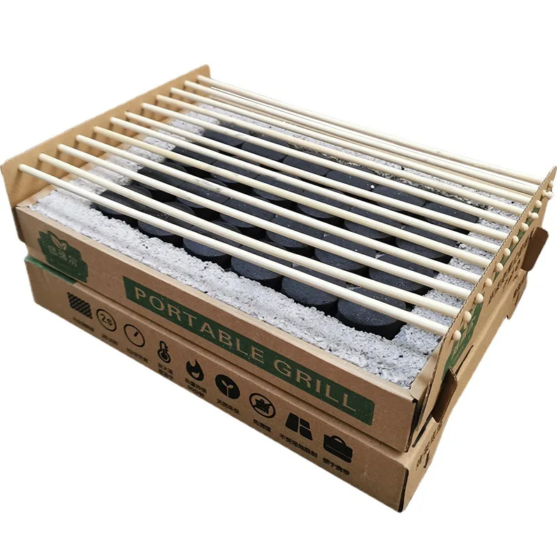 Wholesale Portable Small Picnic Disposable Grill Indoor Charcoal Outdoor Grill Pie Disposable Grill