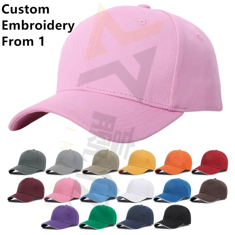 Custom Flat Embroidery Closed Back Closure Fitted Hat Baseball Cap