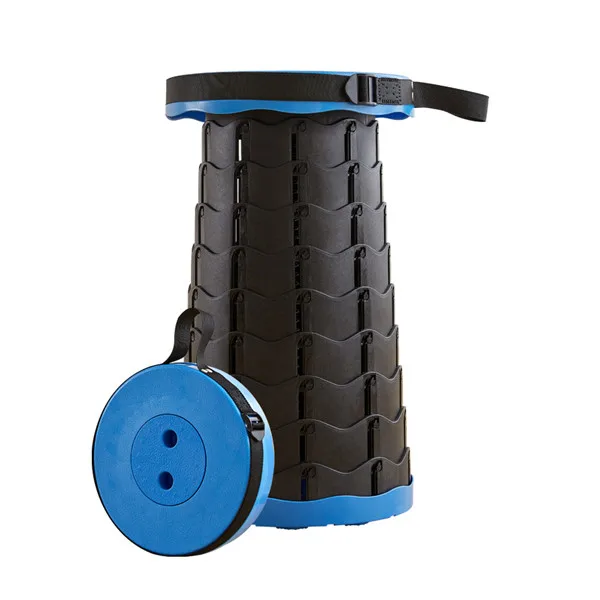 Easy Telescopic Round Portable Retractable Plastic Chair Camping Gardening Camping Folding Stool Retractable Stool